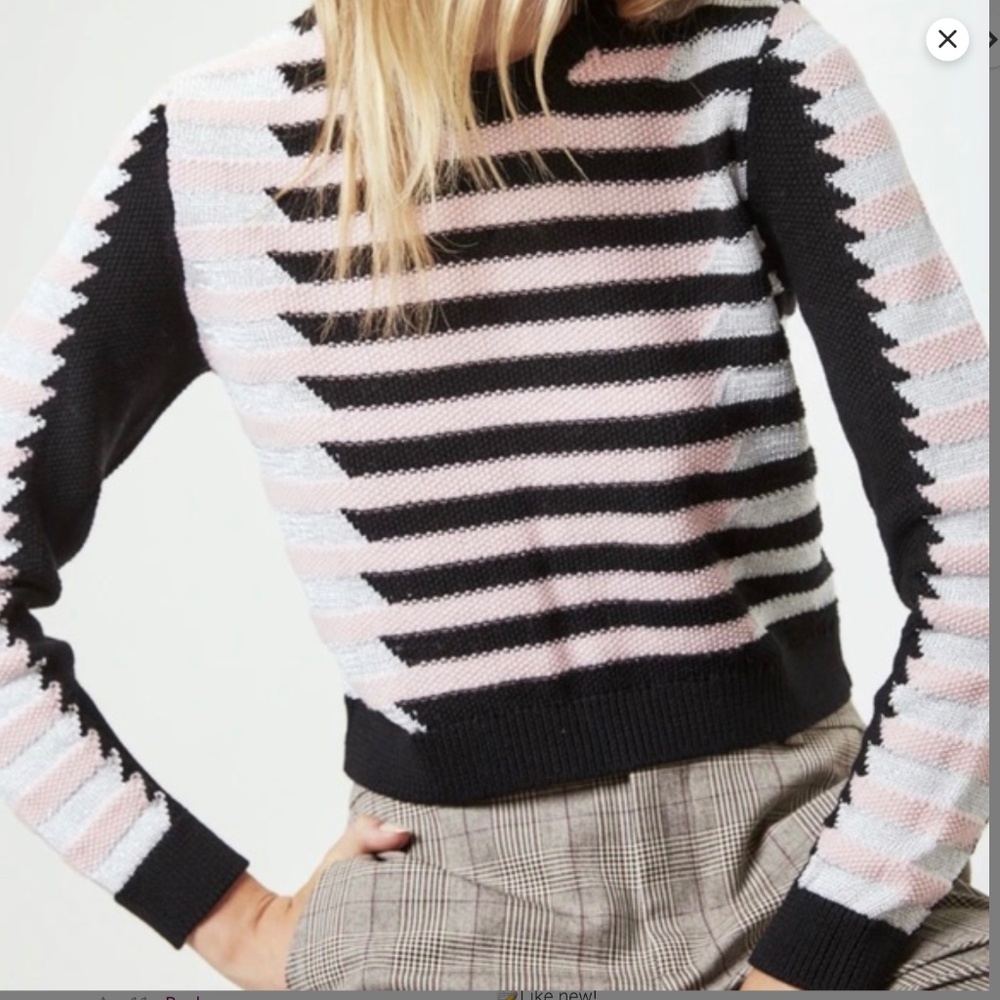 MILA ZOVKO Natalia Sweater in Black/Pink/Silver